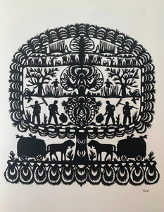 SELTENE SCHERENSCHNITTE SCHNEIDEPAPIER SCHWEIZER WAADTLÄNDER ALPEN OBERLAND (1) - Bild 1 von 11