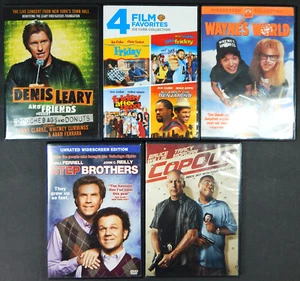 5 COMEDY DVD MOVIES LOT FRIDAY COP OUT STEP BROTHERS WAYNE'S WORLD DENIS LEARY - Picture 1 of 11