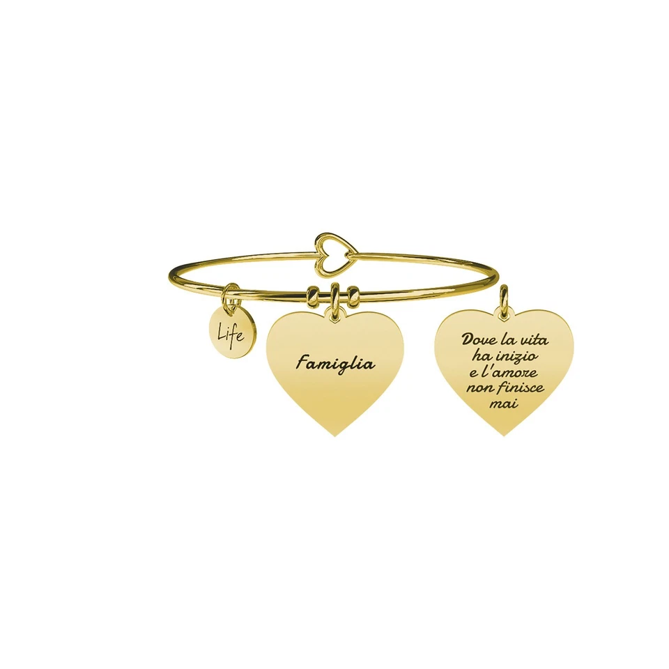 Bracciale Donna KIDULT FAMILY 731654 Acciaio Gold Dorato Cuore Famiglia F.P. - Immagine 1 di 1