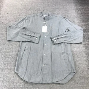 GANT Rugger Shirt Mens Medium Button Up Melange Gray Flannel Preppy Casual - Picture 1 of 8