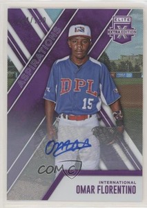 2017 Panini Elite Extra Edition Aspirations Purple /100 Omar Florentino Auto