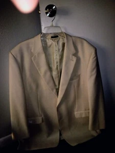 Wall St. Collection Cocoa Wool/Polyester 2 Copper Btn Blazer 44L - Picture 1 of 2