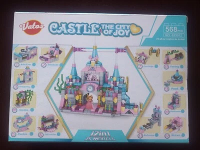 VATOS Building Blocks Set Toy 568 pcs Princess Castle City of Joy NEW - Image 1 of 4