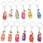 12Pcs Matryoshka Russian Dolls Key Chains For Handbags & Cars-Nk