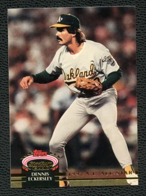 1993 Topps Jack Murphy STADIUM CLUB Set DENNIS ECKERSLEY #179 Oakland Athletics - Image 1 of 2