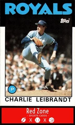 1986 Topps - #77 Charlie Leibrandt NM Set Break. - Image 1 of 2