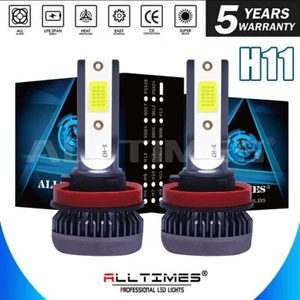 2x H11/H9/H8 LED Headlight Kit Low Beam Bulbs Super Bright 72W 6000K Cool White - Picture 1 of 11
