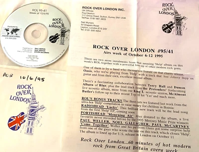 10/6/95 ROCK OVER LONDON EXCLUSIVE ACOUSTIC SESSION KING L 'GREEDY', OASIS (2) Foto 1 de 3