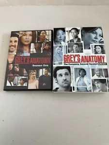 Grey's Anatomy Season 1 and 2 DVD Boxset TV Show Medical Drama Ellen Pompeo - Picture 1 of 2