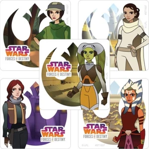 Star Wars Stickers x 5 - Forces of Destiny - Birthday Party Favours Loot Ideas - Picture 1 of 6