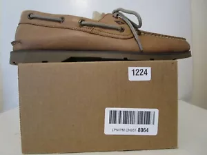 Zapatos de barco Sperry Top-Sider 61626 de cuero sin cordones tostados de 2 ojos tostados talla 12 - Imagen 1 de 11