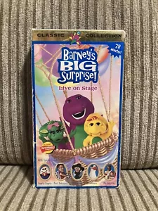 BARNEY'S BIG SURPRISE! Live On Stage (VHS 1998) Classic Collection - Foto 1 di 2