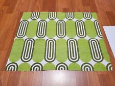 Awesome RARE Vintage Mid Century retro 70s Lime Ovals terry cloth fabric! LOOK 