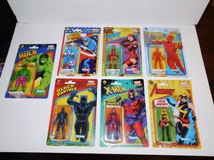 Hasbro Kenner Marvel Legends Retro Collection LOT x7 HULK MAGNETO TORCH ELEKTRA - Picture 1 of 17