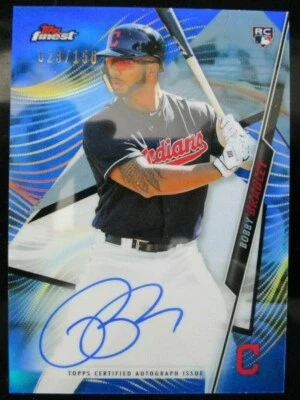 Bobby Bradley 2020 Topps Finest Auto Rookie Blue Refractor Autograph /150 - Image 1 of 2