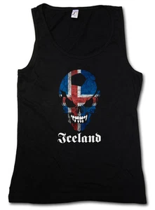 CLASSIC ICELAND FOOTBALL SOCCER SKULL TANK TOP GYM VEST - Fan Hooligan Shirt - Bild 1 von 2
