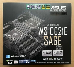 Asus WS C621E SAGE Workstation motherboard Intel chipset slot P LGA-3647 - Picture 1 of 3