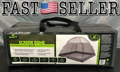 Quest 12' x 12' Domo Pantalla Casa Exterior Camping Patio Pantalla Grande Tienda Casa Foto 1 de 4
