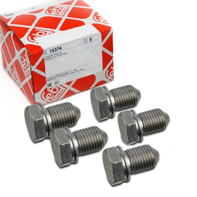 5x ÖLABLASSSCHRAUBE FEBI BILSTEIN INKL. DICHTRING VW AUDI SEAT SKODA 15374