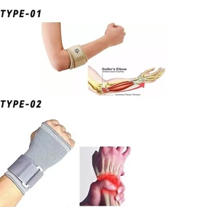 2pc Tennis Elbow Support & Adjustable Wrist Hand Brace For Dislocation & Injury - Picture 1 of 5