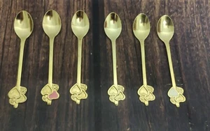 6X Herz-förmig Löffel Liebe Tee Kaffeelöffel Zuckerlöffel Party Spoon dekorativ  - Bild 1 von 2
