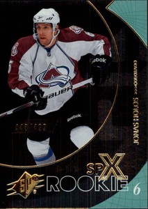 2010-11 SPx Colorado Avalanche Hockey Card #116 Jonas Holos Rookie /499