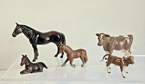 ERTL Farm Country  - 5 Assorted Farm Animals Horse, Foal, Cow, Calf - Picture 1 of 14