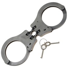 Professional Heavy Duty Polizia Battente Manette Polsi Doppio Sistema Di Chiusur