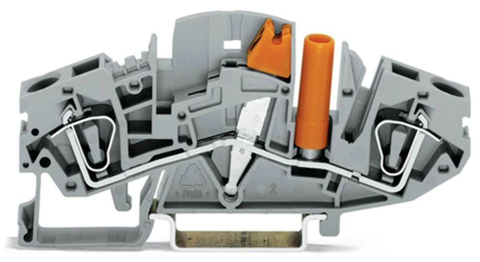 WAGO Trennklemme Verbindungsklemme 282-811 Zugfeder Belegung L Grau 8 mm 20 St - Bild 1 von 2