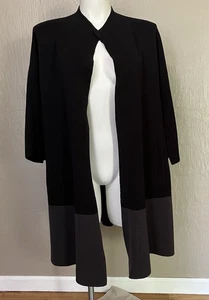 Cárdigan tejido abierto con bolsillos Eileen Fisher Plus mezcla seda talla 3X - Imagen 1 de 7