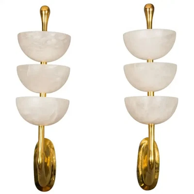 Apliques de alabastro y bronce de una sola pieza de Colombocreationz Foto 1 de 4