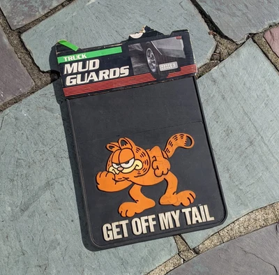Guardabarros para camión Garfield Get Off My Tail 1978 protectores contra salpicaduras 18" x 12" EE. UU. Foto 1 de 4