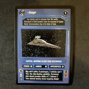 Star Wars CCG Dagobah Limited BB - Avenger - DS Rare - Picture 1 of 2