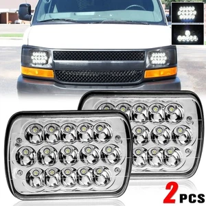 2pc 7x6" 5X7 LED Headlight Hi-Lo Beam For Chevy Express Cargo Van 1500 2500 3500 - Bild 1 von 10
