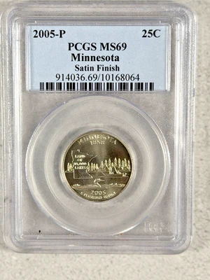 2005-P Minnesota State 25C Quarter PCGS MS69 #2P35 - Image 1 of 2