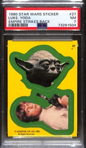 1990 Star Wars Sticker Luke Yoda Empire Strikes Back #27 PSA 7 - Bild 1 von 2