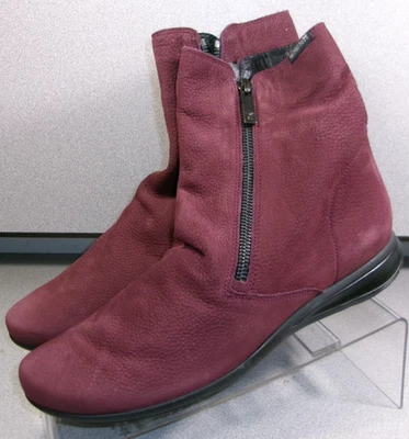 ZAPATO MUJER NESSIA LMMSBT90 TALLA 9,5 M (EURO 7) VINO NOBUCK CREMALLERA BOTA DE MEPHISTO Foto 1 de 4