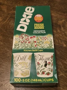 Dixie Kitchen 100 tazas de recarga de hierbas frescas de 5 OZ NUEVO - de colección 1979 - Imagen 1 de 4