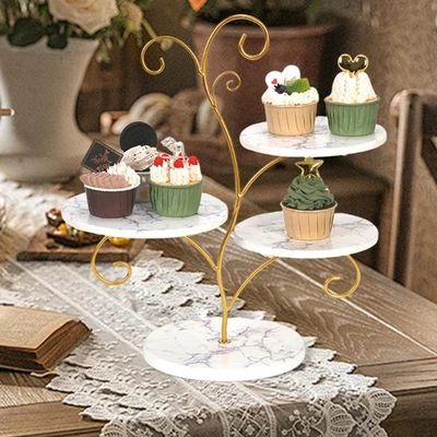 4 Tier Cupcake Stand Plate Pastry Fruits Snack Candy Cupcake Holder Dessert - Image 1 of 4