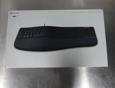 Microsoft LXM-00001 USB 2.0 Ergonomic Keyboard for Windows 10 - Black - Image 1 of 4