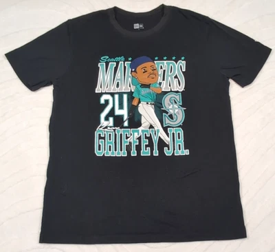 Рубашка карикатурная Ken Griffey Jr Seattle Mariners New Era No24 мужская размер большой - Изображение 1 из 4