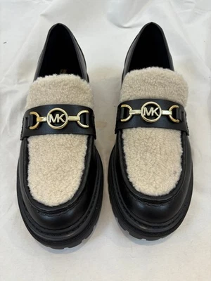 NEW Michael Michael Kors 9.5 Woman Faux Shearling Trim Slip On Loafers  NWOB - Image 1 of 4