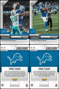 (2) 2025 Panini Instant Isaac TeSlaa ROOKIE CARDS SP Detroit Lions #27 & #45 RC - Bild 1 von 5