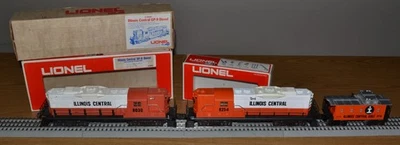 Lionel 6-8030 & 6-8254 Illinois Central GP9 Diesel Locomotives + Caboose - VIDEO - Image 1 of 4