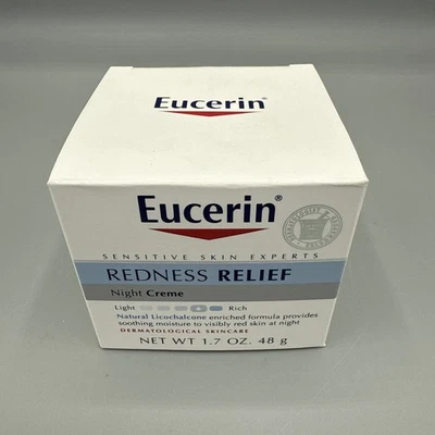 Eucerin Redness Relief Dermatological Skincare Night Creme Night Cream 1.7oz NEW - Image 1 of 4