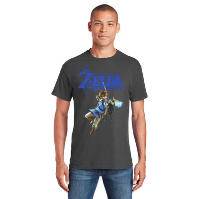 Legend of Zelda Breath of the Wild Men's T-Shirt, Charcoal - Image 1 of 3