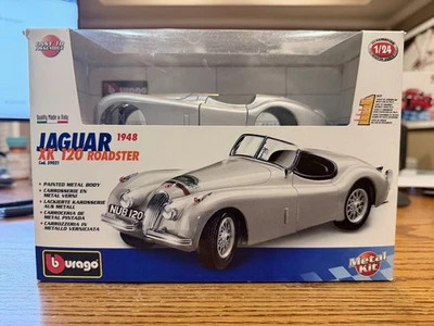 Burago - 5502 1/24 Jaguar XK120 Roadster 1948 Diecast Metal Kit en caja - Nuevo en caja Foto 1 de 4