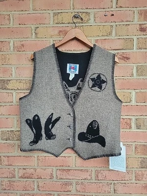 Chaleco de Colección Wooded River Western Vaquero Sillín Rodeo Mezcla de Lana EE. UU. Stock Muerto Nuevo de Lote Antiguo Foto 1 de 4