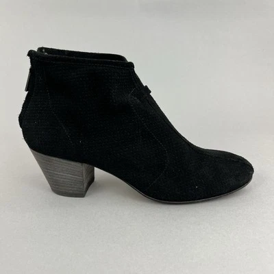 Russell & Bromley Aquatalia Black Suede Ankle Zip Up Bootie Dress Boots EU37 UK4 - Image 1 of 4