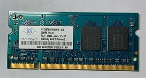 Nanya 256MB DDR2 SDRAM PC2-4200S SO-DIMM/SODIMM/Laptop RAM Memory Module - Picture 1 of 2